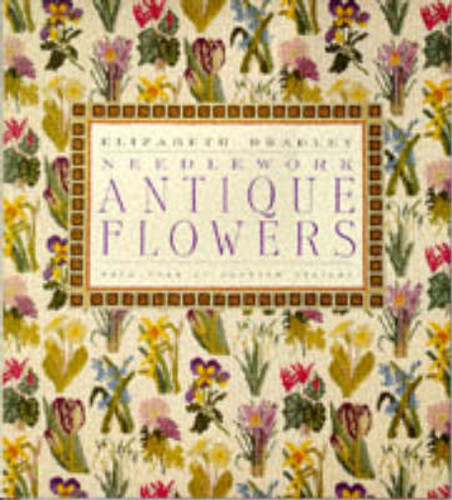 Antique flowers needlework - flowers,