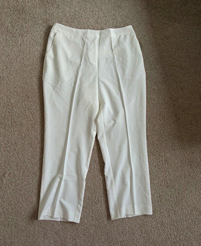 Damart white pull trousers - damart,