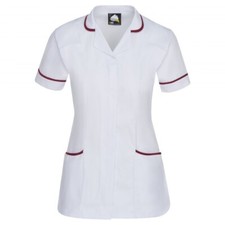 Nurse Tunic Ladies Healthcare Hospital Collared Top Work Uniform Beauty Dental