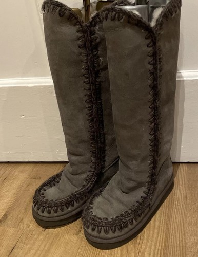 Mou eskimo grey tall boots - mou,