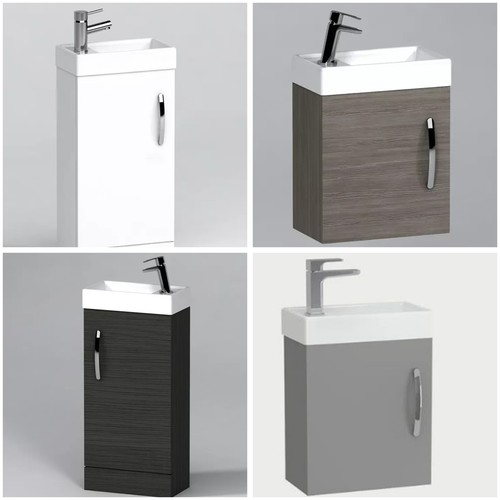 400mm door vanity unit - door, basin