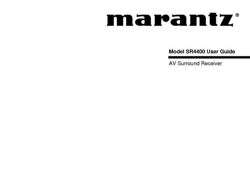 Marantz sr4400 surround - marantz,