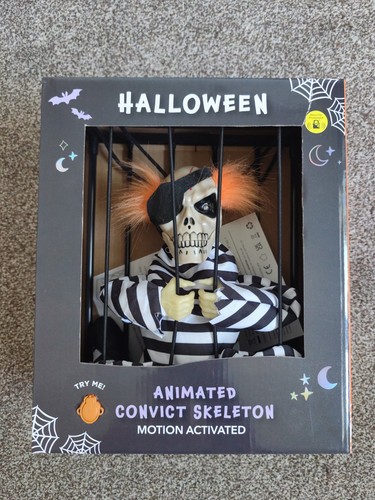 Animated convict skeleton - animated,