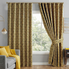 Jacquard Pencil Pleat Blackout