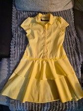 3×Yellow school gingham