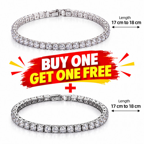 Iced out tennis bracelet 4mm - iced,