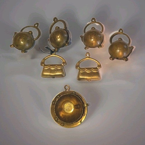 Vintage lot brass charms - 7,