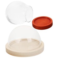 2 Pcs Small Glass Dome Display