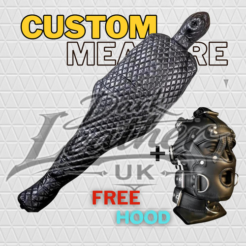 Leather bondage set quilted - leather,