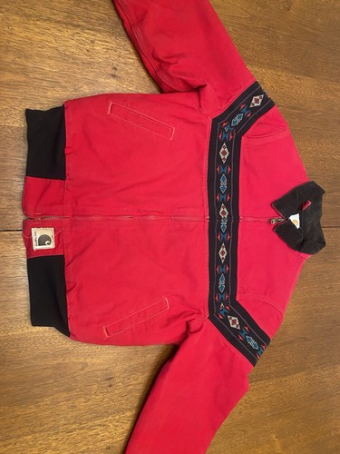 Vintage carhartt j77 red aztec - vintage,