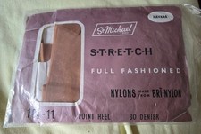 Vintage St Michael  Seamed Stockings 100% Nylon Tan 10.5 New