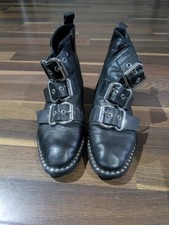 Topshop Black Buckle Boots