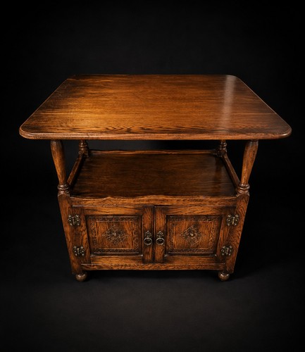Vintage oak drop leaf - vintage, tea