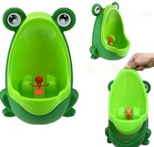 Kids Children Boy Potty Pee Training Urinal Unit Aiming Windmill Cute Frog Green