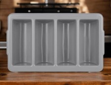 Durable 4 Compartment GN 1/1 Cutlery Tray Restaurant Grade Ideal for Schools