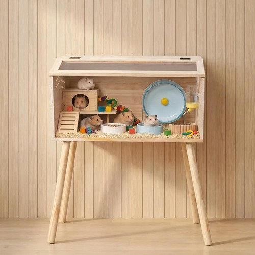 Wooden hamster cage large - hamster, cage,large