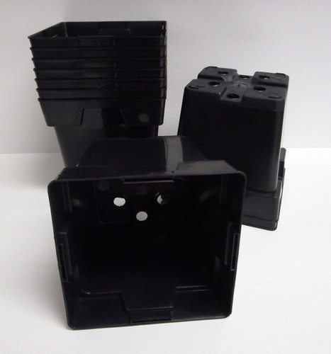 Square deep nursery pots - 5.25",