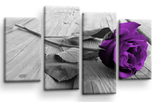 Floral Wall Art Purple Rose