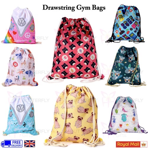 Kids cotton drawstring gym bag - kids,