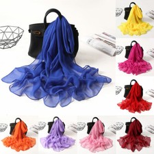 Women Long Scarves Soft Silk