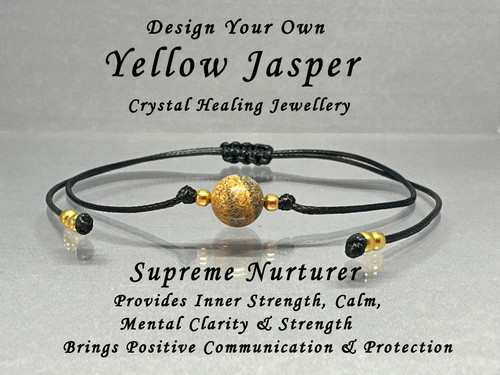 Yellow jasper bracelet anklet - yellow,