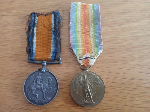 Ww1 army medal pair pte - medal,