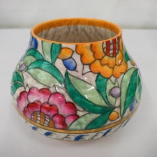 Signed Charlotte Rhead Crown Ducal Art Deco Vase Persian Rose c1930s