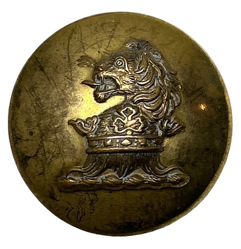 Antique brass livery button - brass,