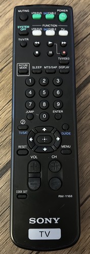 Sony y168 remote control - sony,