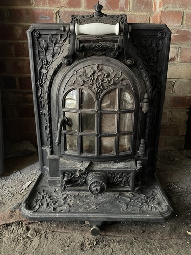 Antique french wood burning - french,