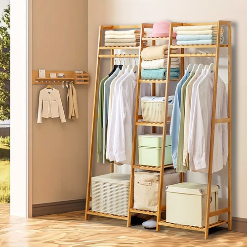 Bamboo clothes rail - bamboo,