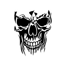 Large skull car sticker - large,