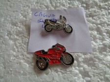 Job lot of 2 Cagiva Motorcycle shaped metal  lapel pins