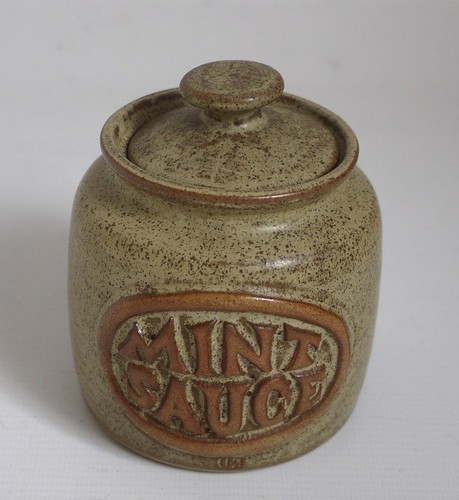 Vintage pottery stoneware mint - stoneware,