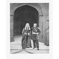 EARL OF HALSBURY & ADMIRAL LEYGUE at Westminster - Photographic Print 1906