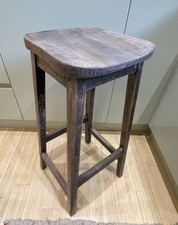 Bar stool Vintage retro antique stool mid century chic boho old tall kitchen oak