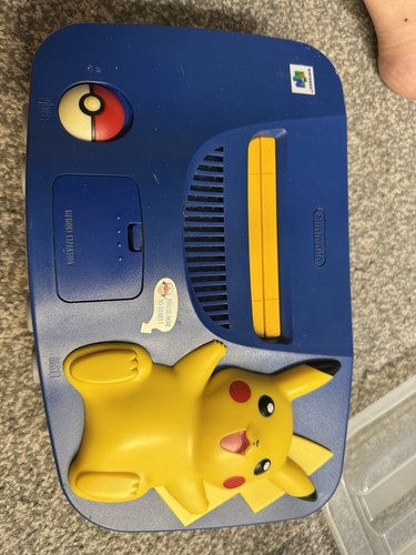 Pikachu blue n64 console - blue,