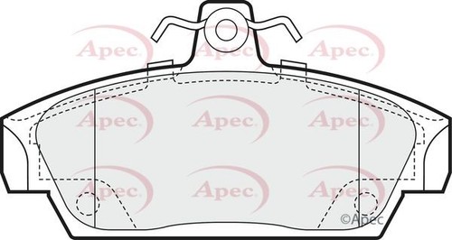 Apec front brake pad - apec, set