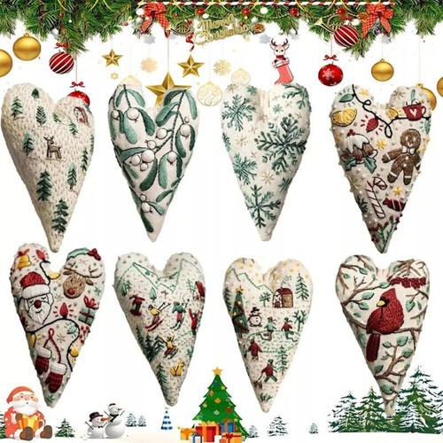 Festival heart cross stitch - festival,
