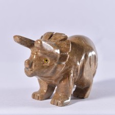 Soapstone Triceratops Dinosaur