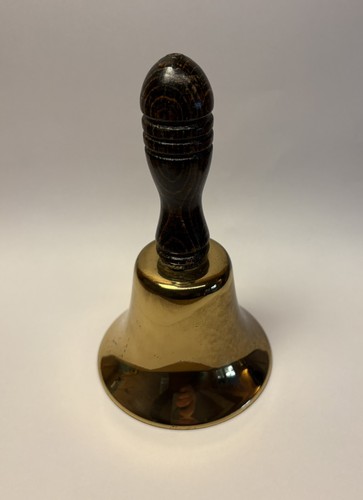 Vintage solid brass handbell - solid,