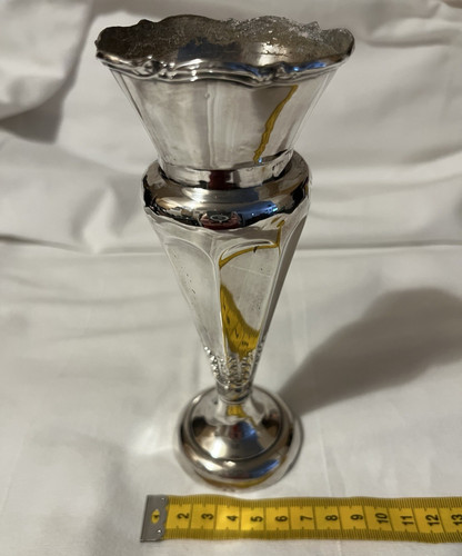 Silver hallmark bud vase urn - hallmark,