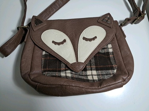 Fox design handbag faux - design, brown
