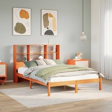 Bookcase Bed Solid Pinewood