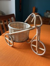 Lovely Vintage Bamboo Tricycle Planter 30cm Long 25cm Tall Plant Pot Stand