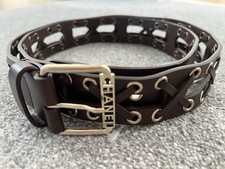 CHANEL Brown Leather Belt BNWT
