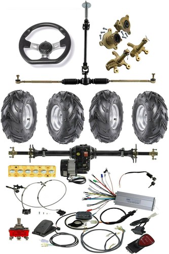 1020mm rear axle kit wheels - 1020mm, 7"