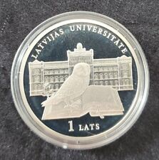 Latvia 2009 PROOF silver coin 1 LATS UNIVERSITY OF LATVIA 