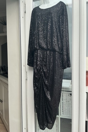 Plus size black sequin evening - plus,
