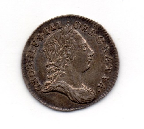 1770 maundy threepence george - maundy,